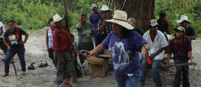 "Berta Cáceres spoke passionately, emphasizing the importance of international solidarity for the struggle in Rio Blanco."